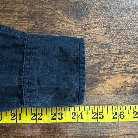 J Crew Mens Button Down Shirt XS Navy Blue 2 Ply 100 Cotton Academia Preppy EUC - Picture 5 of 10